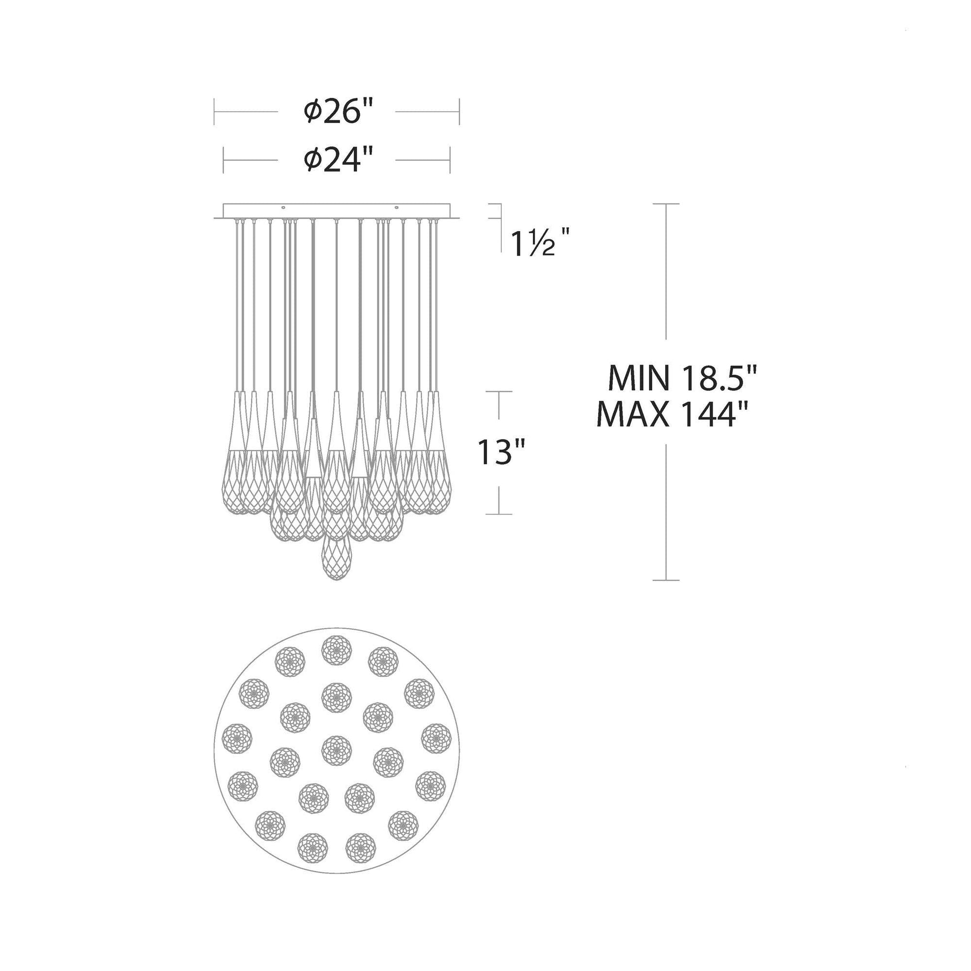 Hibiscas LED Multi Light Pendant Light - King Lamps