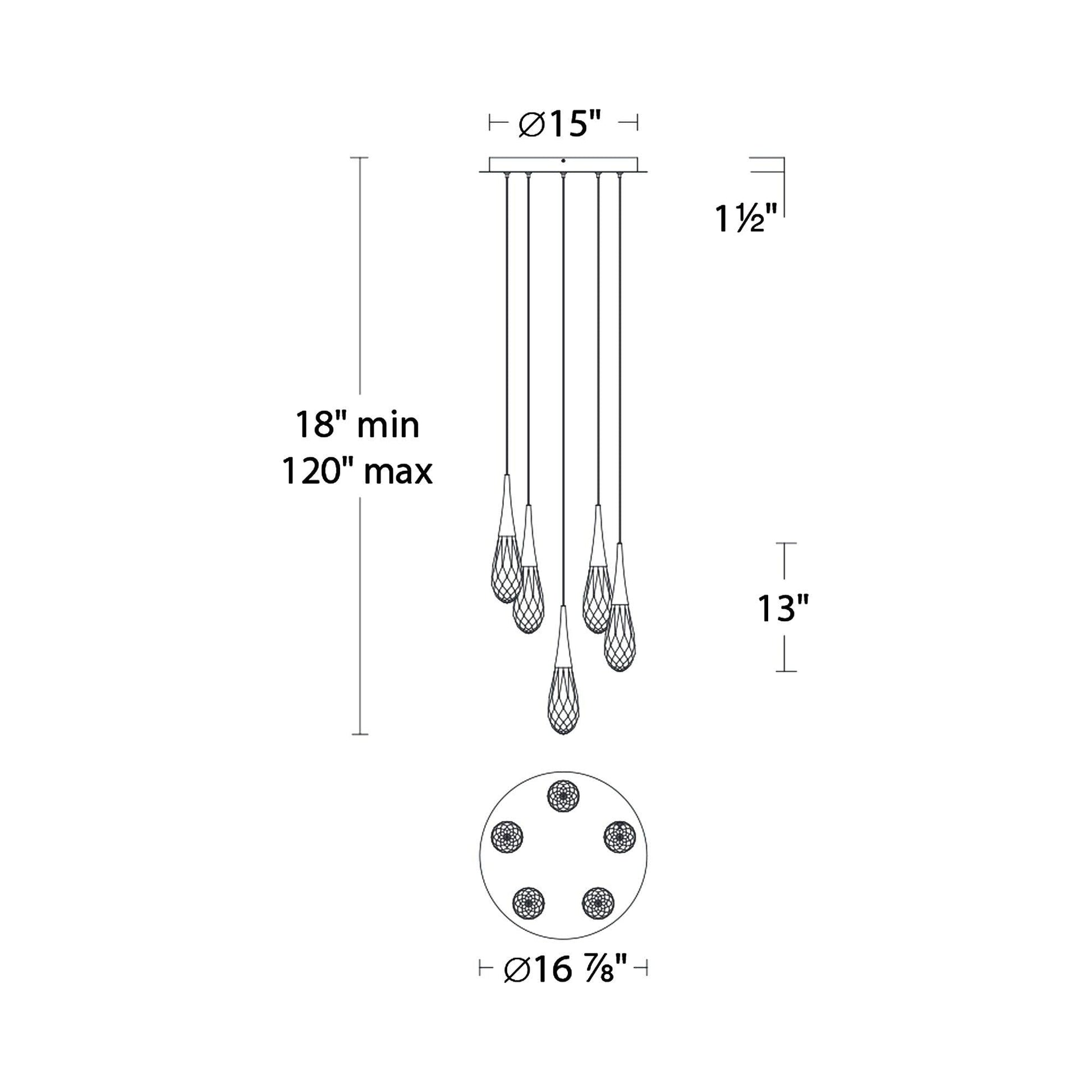 Hibiscas LED Multi Light Pendant Light - King Lamps
