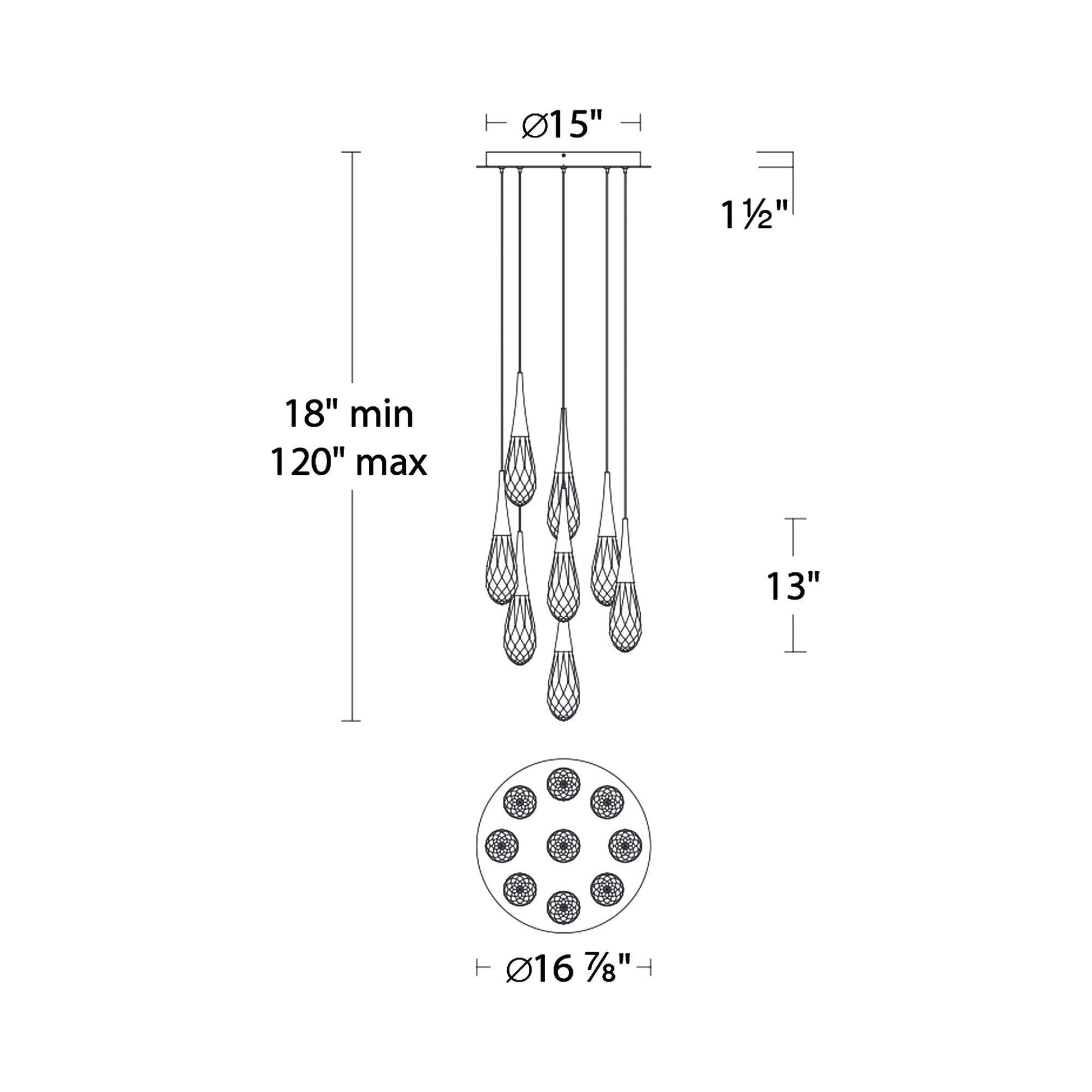 Hibiscas LED Multi Light Pendant Light - King Lamps