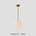 Hand-Carved Alabaster Globe Pendant - King Lamps