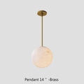 Hand-Carved Alabaster Globe Pendant - King Lamps