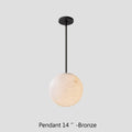 Hand-Carved Alabaster Globe Pendant - King Lamps