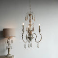 French Vintage Candle Chandelier for Living Room/Bedroom-King Lamps