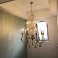 French Vintage Candle Chandelier for Living Room/Bedroom-King Lamps