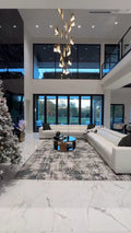 Modern Light Luxury Alabaster Chandelier in Gold Finish - King Lamps