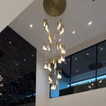 Modern Light Luxury Alabaster Chandelier in Gold Finish - King Lamps