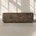 Loranco TV Stand Unit Wood Sideboard Media Console Ash Entryways Storage Cabinet