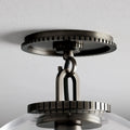 Wescott Globe Flush Mount Bronze Clear