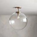 Wescott Globe Flush Mount Brass Clear