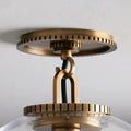 Wescott Globe Flush Mount Brass Clear