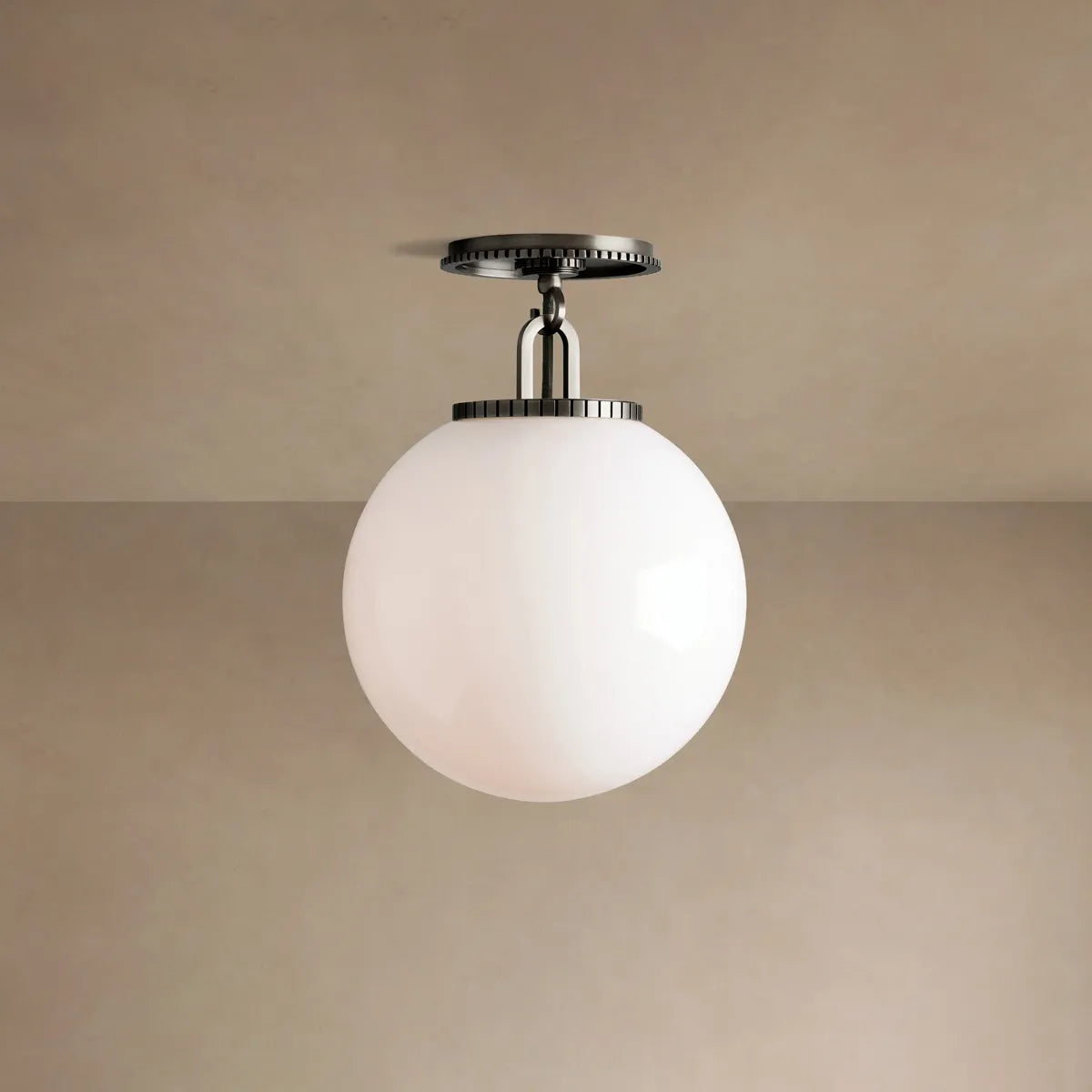 Wescott Globe Flush Mount Bronze Milk