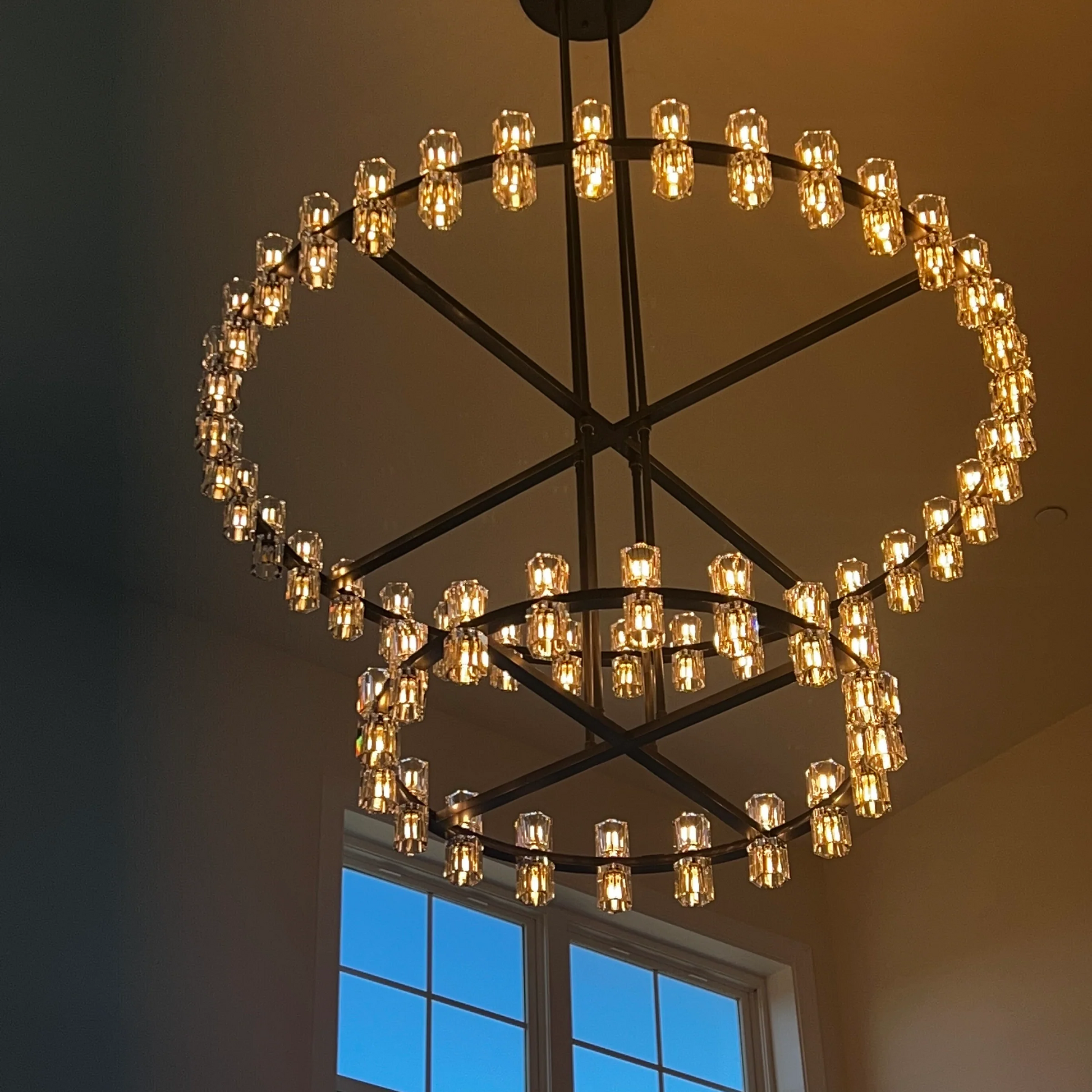 Arcachon Round 2-Tier Chandelier 60" For Dining Room Kitchen island - King Lamps