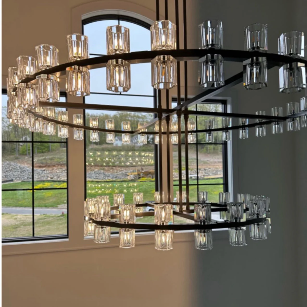 Arcachon Round 2-Tier Chandelier 60" For Dining Room Kitchen island - King Lamps
