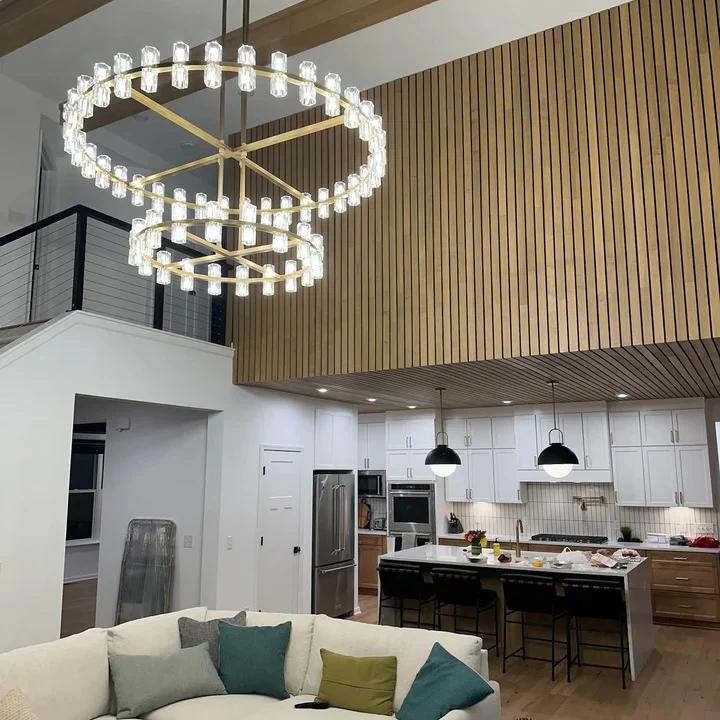 Arcachon Round 2-Tier Chandelier 60" For Dining Room Kitchen island - King Lamps